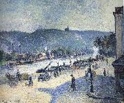 Camille Pissarro Rouen A Bend in the River oil painting reproduction